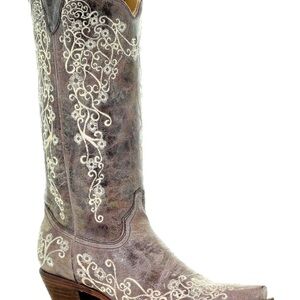 Genuine Leather Corral Women's Crater Embroidery Western Boots 7.5